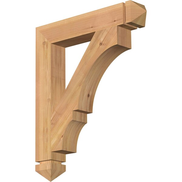 Ekena Millwork Balboa Arts & Crafts Smooth Bracket, Western Red Cedar, 3 1/2"W x 22"D x 26"H BKT04X22X26BOA03SWR - main